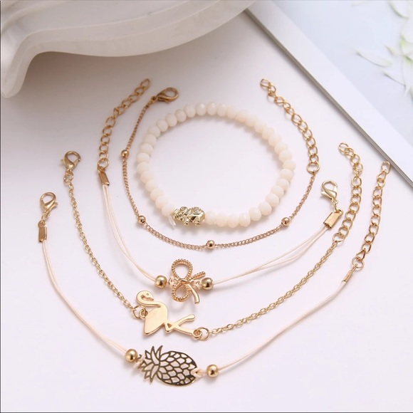 FLAMINGO ♡ 5 Bracelets GIFT SET - Picture 5 of 8